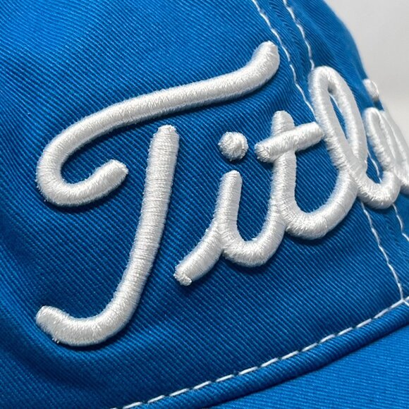 Titleist FootJoy Hat One Size Pro V1 Golf Cap Blue Adjustable Strap 100% Cotton - Picture 11 of 11
